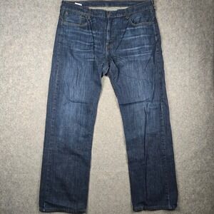 Levi's 569 Jeans Mens 38x34 Blue Loose Straight Dark Wash Denim Workwear Classic